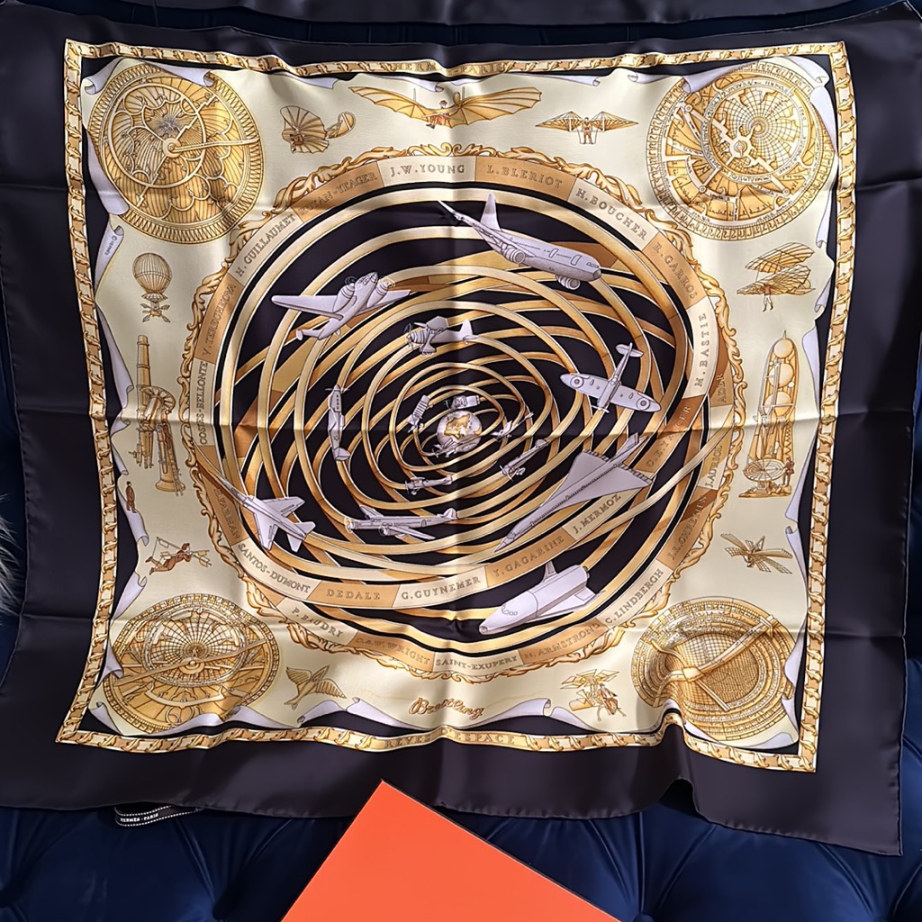 Very Very Rare Breitling Hermes Silk Scarf Very Very Rare Breitling Hermes Silk Scarf